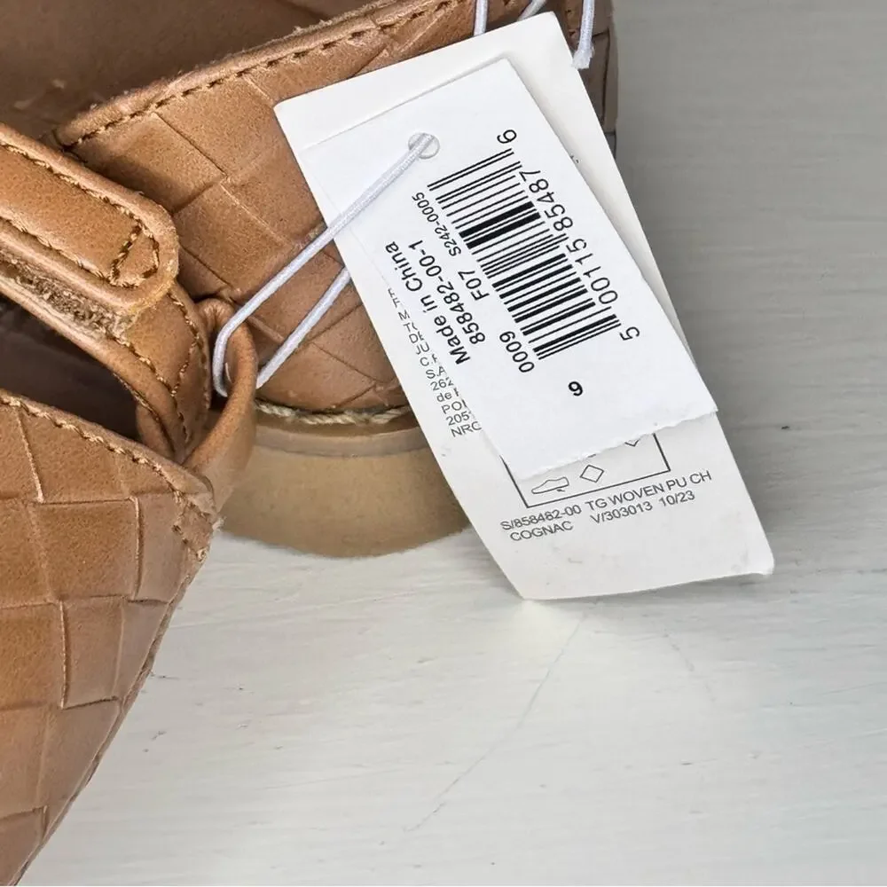 Old Navy Toddler Girl Chunky Low Heel Brown Buckle-Strap Ballet Shoe Sz 9